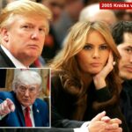 Donald Trump e Melania Knauss assistem ao jogo Knicks x Miami Heat.