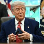 US President Donald Trump speaks after signing executive orders in the Oval Office of the White House in Washington, DC, on May 23, 2025.
