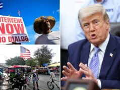 Trump afirma que pode fazer ‘algo’ em Cuba que outro presidente não poderia Um homem está ao lado de um triciclo decorado com a bandeira dos EUA em Havana.