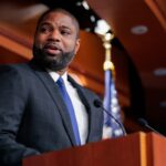 Representative Byron Donalds speaks alongside other members of Congress from Florida, not pictured, about the indictment of former Cuban President Raul Castro, during a news conference in the U.S. Capitol on May 20 in Washington, D.C. (Photo by Heather Diehl/Getty Images)