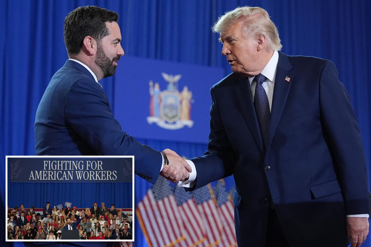 Trump apregoa cortes de impostos apoiados pelo Partido Republicano para os nova-iorquinos, 'Sr. SALT 'Mike Lawler em visita ao principal distrito de Swing House