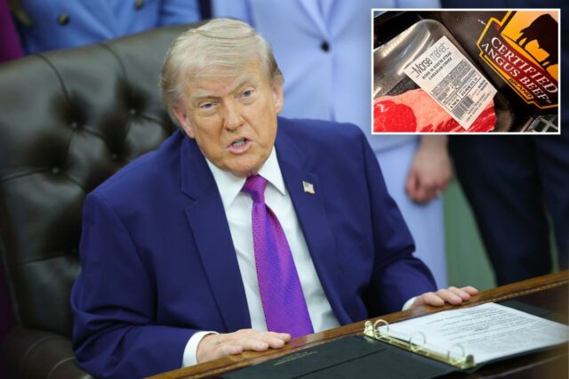Trump assina ordens executivas para reduzir os preços da carne bovina enquanto o custo de um bife bate recordes
