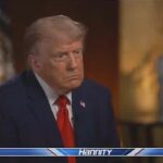 O presidente Donald Trump conversou com Sean Hannity, do canal Fox News, após suas reuniões na quinta-feira em Pequim com o líder chinês Xi Jinping.