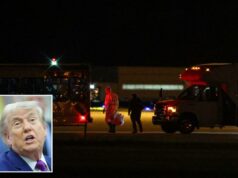 Trump diz que os EUA estão sendo “muito cuidadosos” com o surto de hantavírus – mas seu poder “um tanto limitado” para reprimir Uma pessoa em um traje de risco biológico auxilia um passageiro do navio de cruzeiro MV Hondius no campo de aviação Eppley.