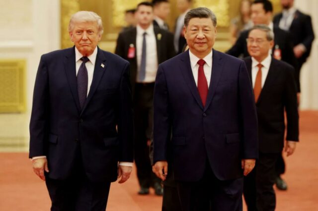 Trump e Xi conversam sobre o Estreito na cúpula
