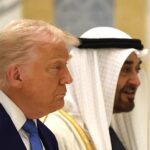 O presidente dos EUA, Donald Trump, se reuniu com o presidente dos Emirados Árabes Unidos, Sheikh Mohamed bin Zayed Al Nahyan, em Dubai no ano passado.