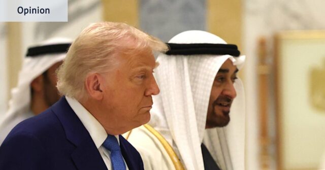 O presidente dos EUA, Donald Trump, se reuniu com o presidente dos Emirados Árabes Unidos, Sheikh Mohamed bin Zayed Al Nahyan, em Dubai no ano passado.