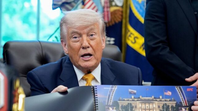 Trump planeja comemorar 80º aniversário com luta do UFC na Uma arena temporária para a luta do UFC está sendo erguida no gramado sul da Casa Branca.
