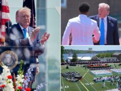 Trump se diverte ‘um pouco’ com graduados da Guarda Costeira: ‘Olha os músculos desse cara’ Trump se diverte 'um pouco' com graduados da Guarda Costeira: 'Olha os músculos desse cara'