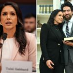 Diretor de Inteligência Nacional dos EUA, Tulsi Gabbard, falando em uma audiência do Comitê Selecionado de Inteligência da Câmara.