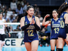 UAAP: Sufocado no jogo 1, o novato do NU Sam Cantada promete se recuperar Sam Cantada, do NU Lady Bulldogs, durante um jogo contra o La Salle Lady Spikers nas finais do vôlei feminino da temporada 88 da UAAP.
