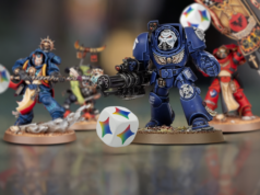 Usei o Gemini para reiniciar um hobby que abandonei há 20 anos – e descobri algo perturbador Duas forças do Warhammer 40.000 colidem contra um fundo estilizado.