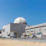 This undated photograph released by the United Arab Emirates' state-run WAM news agency shows the Barakah Nuclear Power Plant under construction in Abu Dhabi's western desert.
