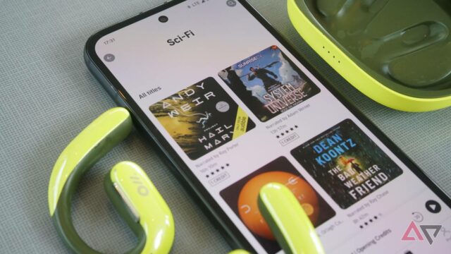 O aplicativo Audible com um audiolivro aberto