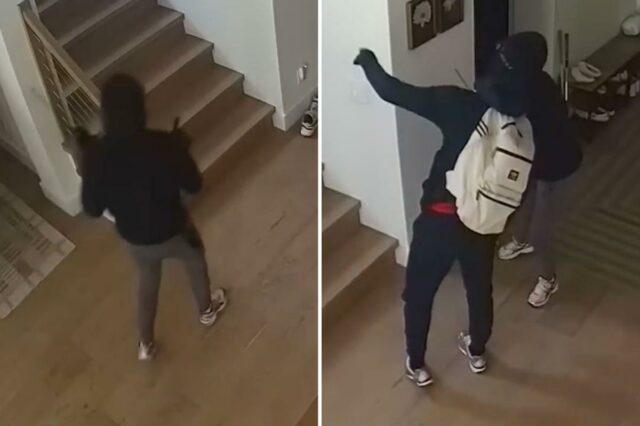 Vídeo horrível mostra ladrões armados dentro da casa de Studio City – antes do ataque brutal ao vizinho
