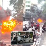Vídeo insano mostra carro MTA explodindo em uma enorme bola de fogo perto do Charging Bull de Wall Street