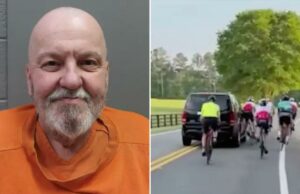 Vídeo selvagem captura o motorista idoso Jerry Ross, 72, colidindo com um grupo de ciclistas na estrada da Geórgia Vídeo selvagem captura o motorista idoso Jerry Ross, 72, colidindo com um grupo de ciclistas na estrada da Geórgia