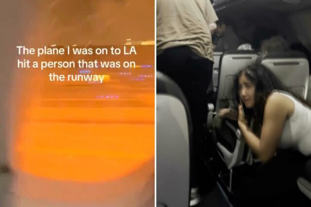 Vídeos aterrorizantes mostram passageiros da Frontier Airlines fugindo de uma cabine cheia de fumaça após um jato atingir uma pessoa na pista de Denver
