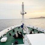 Vistas de dentro do navio de cruzeiro após suspeita de surto de hantavírus