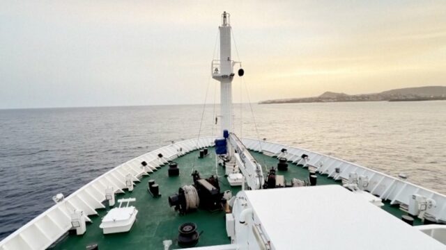 Vistas de dentro do navio de cruzeiro após suspeita de surto de hantavírus
