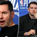 Luka Dončić em conferência de imprensa pós-jogo.