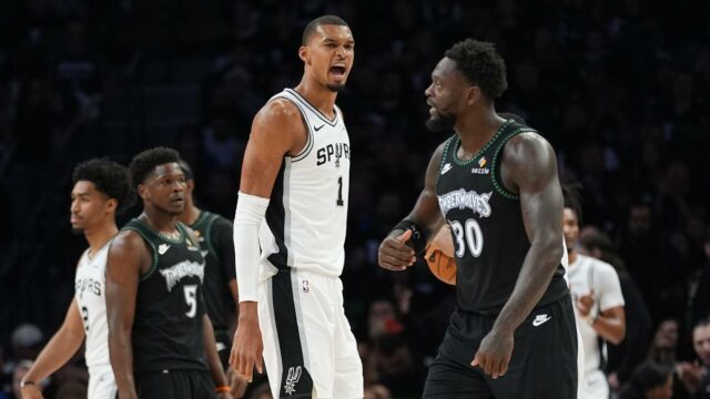 Wembanyama dá aos Spurs outra joia na vitória por 115-108 Wembanyama dá aos Spurs outra joia na vitória por 115-108 sobre os Timberwolves para garantir a liderança da série por 2-1