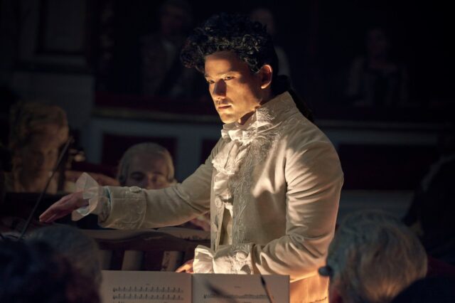 Will Sharpe as musical prodigy Wolfgang ‘Amadeus’ Mozart in Starz's Amadeus. Photo courtesy of Starz.