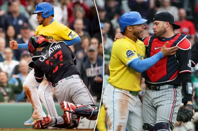 Willson Contreras, do Red Sox, desencadeia outro incidente de limpeza Willson Contreras, do Red Sox, desencadeia outro incidente de limpeza de bancos após colisão com o home plate