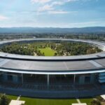 Apple é eleita a empresa mais admirada da Fortune pelo 18º ano consecutivo | Campus Apple Park visto do ar