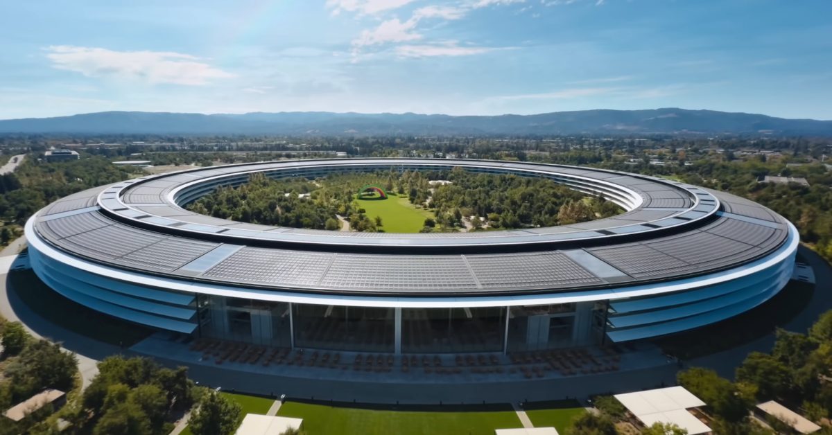 Apple é eleita a empresa mais admirada da Fortune pelo 18º ano consecutivo | Campus Apple Park visto do ar