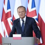 A Polónia incentivou os seus cidadãos que vivem no Reino Unido a lucrar com o sistema de segurança social britânico antes de regressarem ao seu país. Na foto: o primeiro-ministro polonês Donald Tusk em 2024