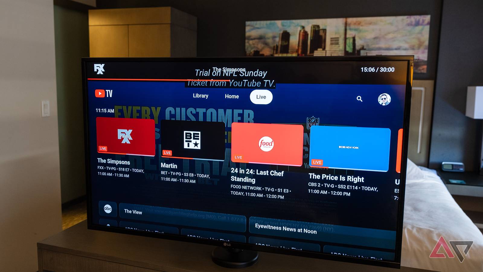 YouTube TV pronto para transmitir na TV