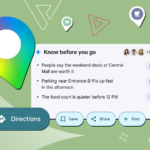 Google Maps na tela do telefone mostrando o recurso de navegação