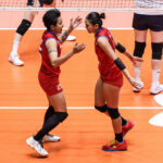 Ara Galang e Alyssa Valdez Alas Pilipinas x Coreia do Sul AVC Women's Cup