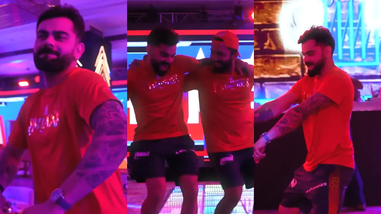 ASSISTIR: Virat Kohli mostra habilidades de dança após o triunfo do RCB