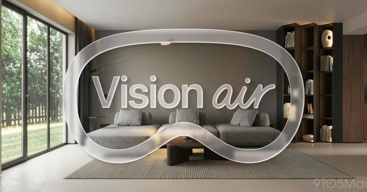 Ainda quero um Apple Vision Air, mas entenderia que é de baixa prioridade | Imagem conceitual mostrada
