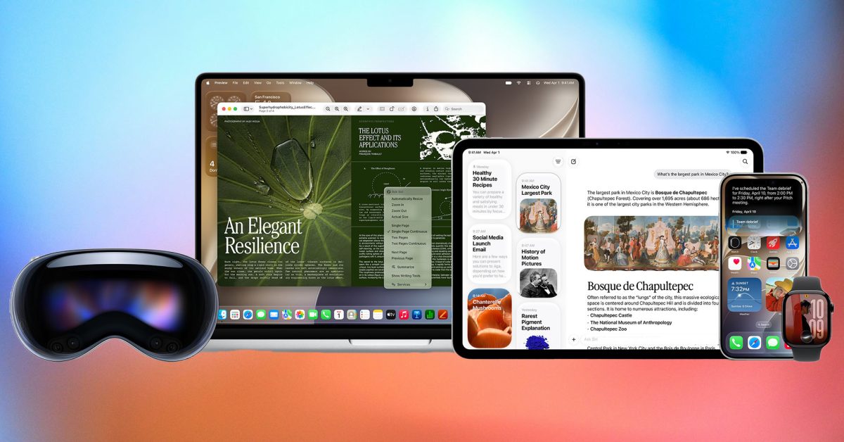 Aqui estão minhas 12 conclusões dos anúncios de IA da Apple | Apple Intelligence visto em vários dispositivos