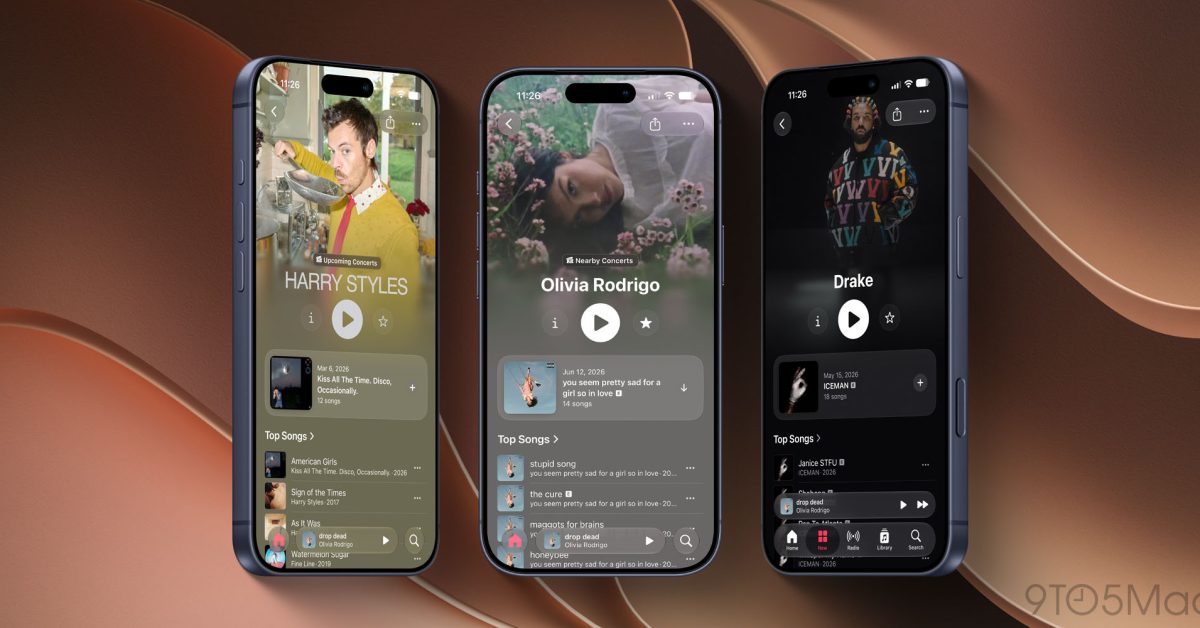 Apple Music no iOS 27 apresenta novas mudanças de design em duas áreas principais