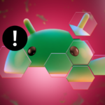 Logotipo do Android 17 com o mascote do Android aparecendo na parte inferior.