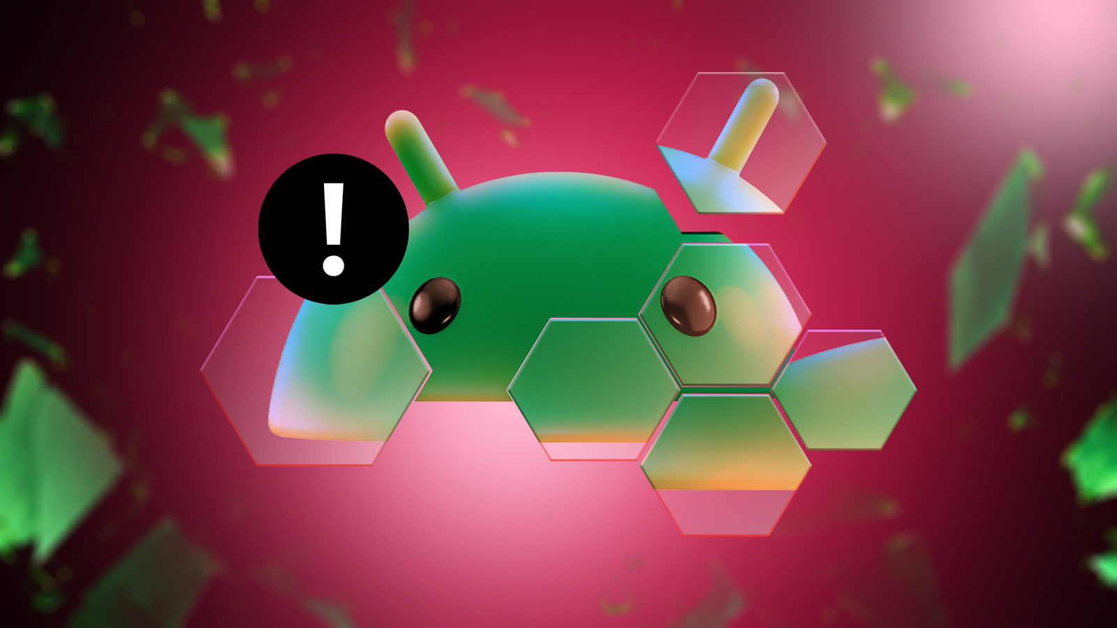 Logotipo do Android 17 com o mascote do Android aparecendo na parte inferior.