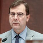 Tom Kean listens during a subcommittee of the House Foreign Affairs about Belarus on Capitol Hill, December 5, 2023, in Washington.