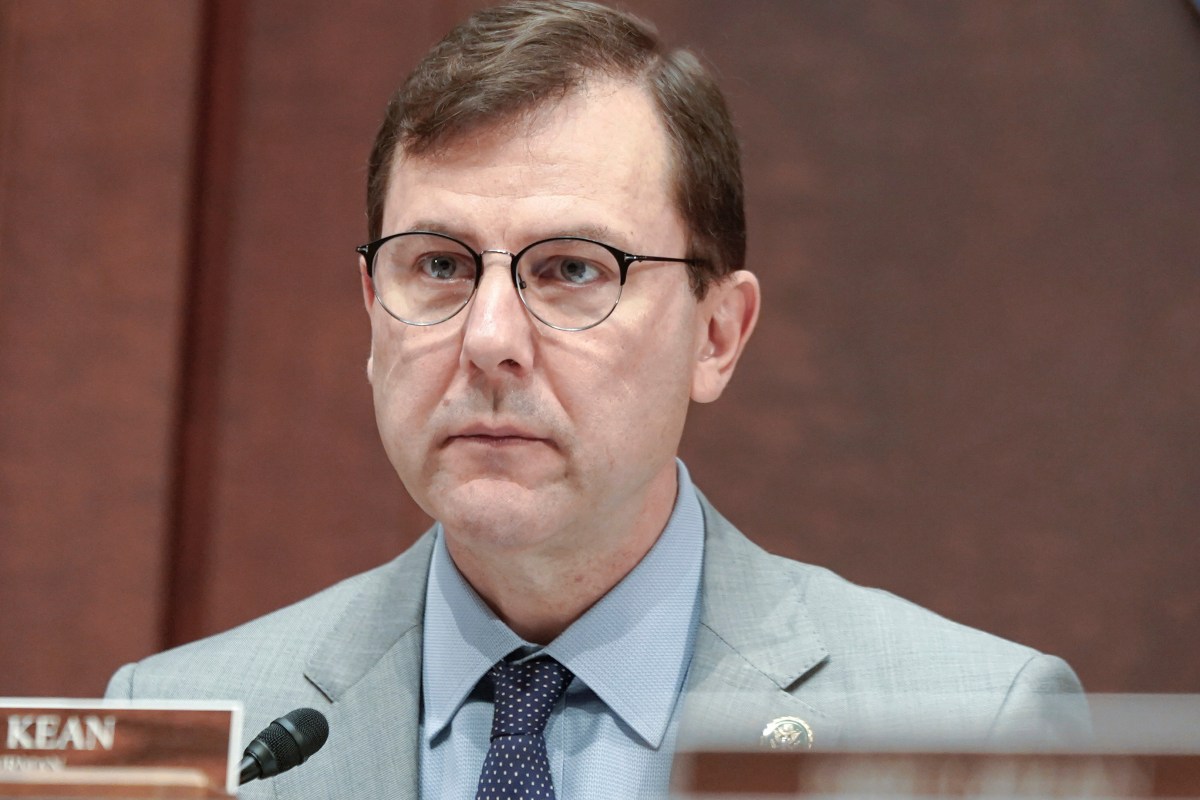 Tom Kean listens during a subcommittee of the House Foreign Affairs about Belarus on Capitol Hill, December 5, 2023, in Washington.