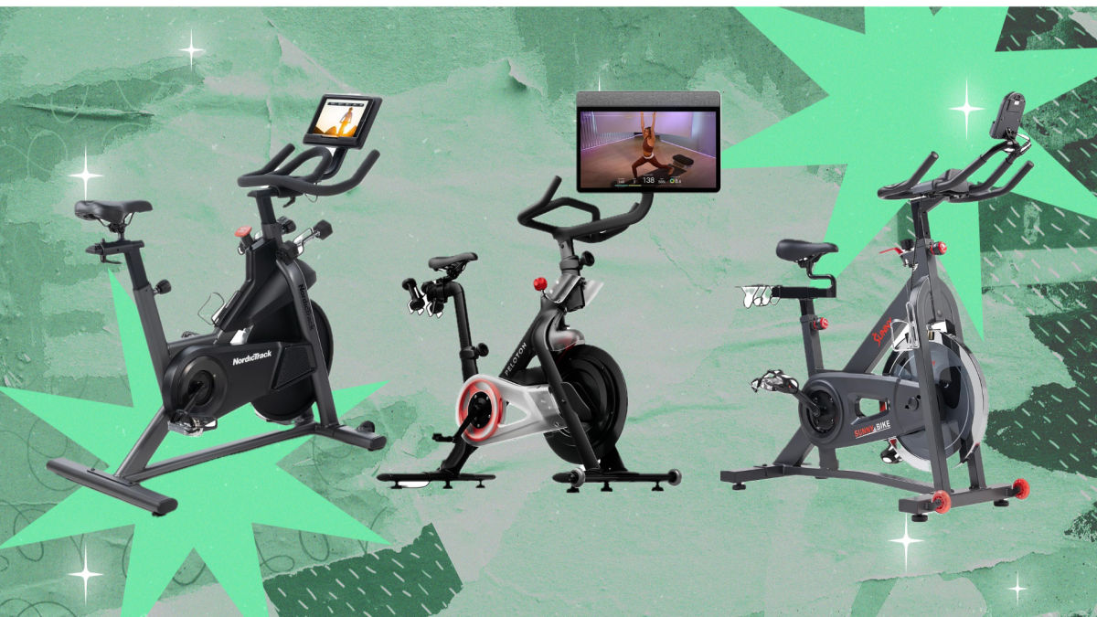 Bicicleta de treinamento cruzado de exercício Peloton +, bicicleta giratória estacionária interna + para exercícios em casa, equipamento de exercício adequado ao espaço para exercícios aeróbicos e de força e ciclismo interno