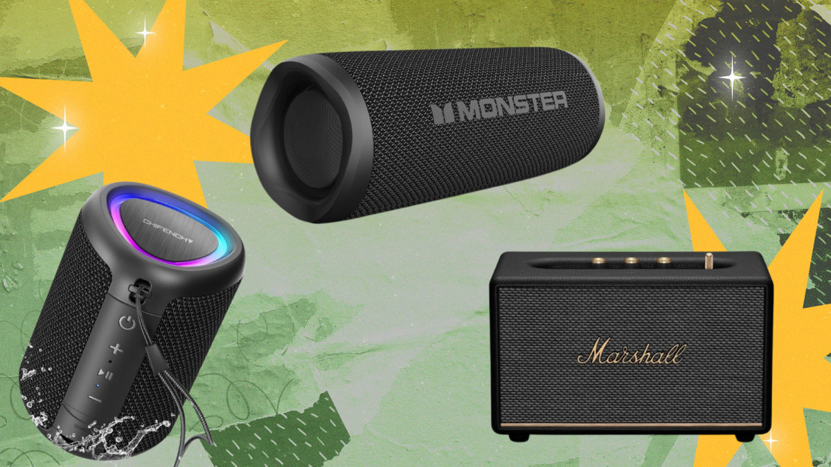 Alto-falante portátil Bluetooth Essentials para praia: Som cristalino poderoso/Luz dinâmica/IPX5 à prova d'água/Tempo de reprodução o dia todo/Sem fio BT 5.3/TWS Paring, presentes para o pai, ao ar livre | Viagens | Acampamento | Acessórios para piscina