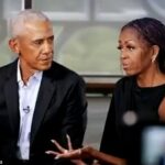 O casal apareceu no Good Morning America e conversou com Robin Roberts dentro do centro presidencial com sede em Chicago