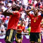 Belgium's Romelu Lukaku and Belgium's Youri Tielemans