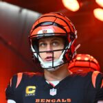 CINCINNATI, OHIO - DECEMBER 28: Joe Burrow #9 of the Cincinnati Bengals walks out for warms ups prior to a game against the Arizona Cardinals at Paycor Stadium on December 28, 2025 in Cincinnati, Ohio. (Photo by Ben Jackson/Getty Images)