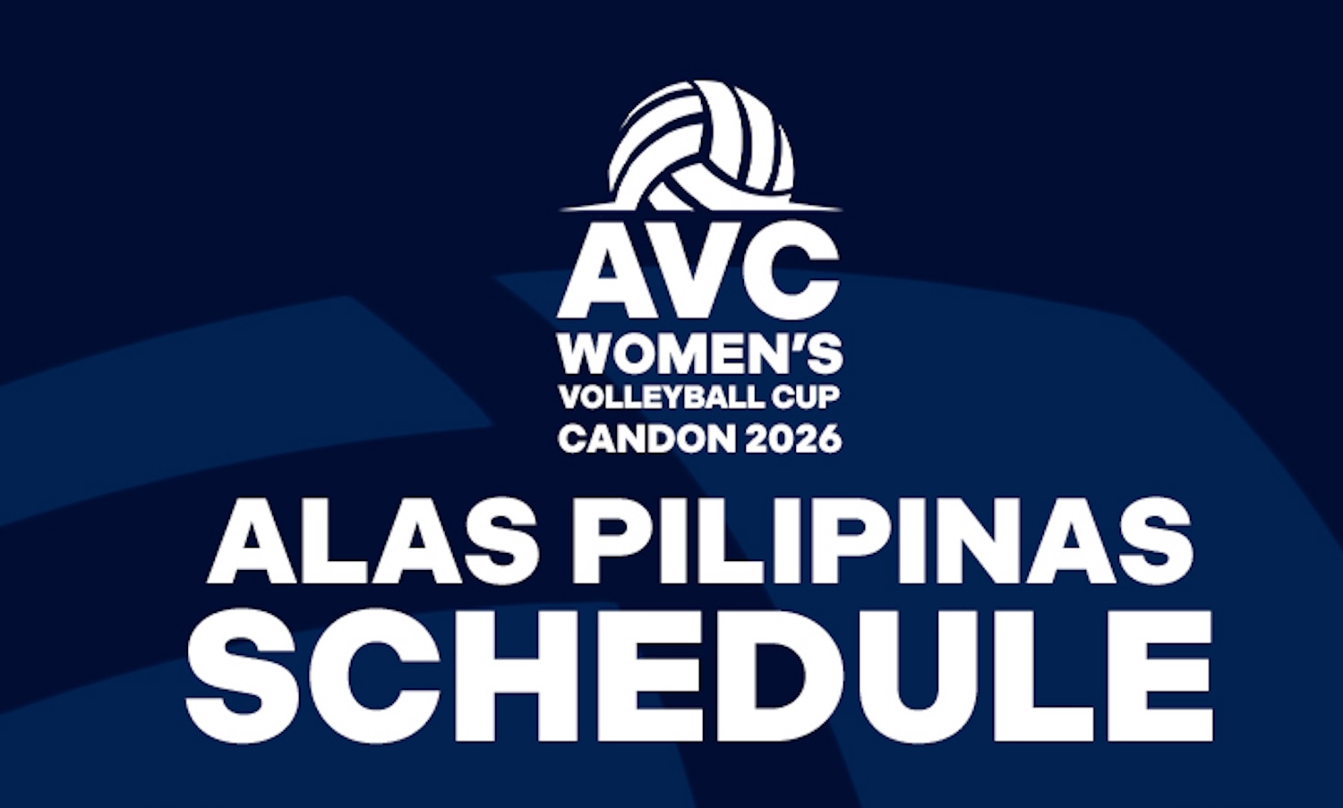 CALENDÁRIO: A seleção feminina do Alas Pilipinas estará em ação na AVC Women's Nations Cup, de 6 a 14 de junho, em Candon City, Ilocos Sur.