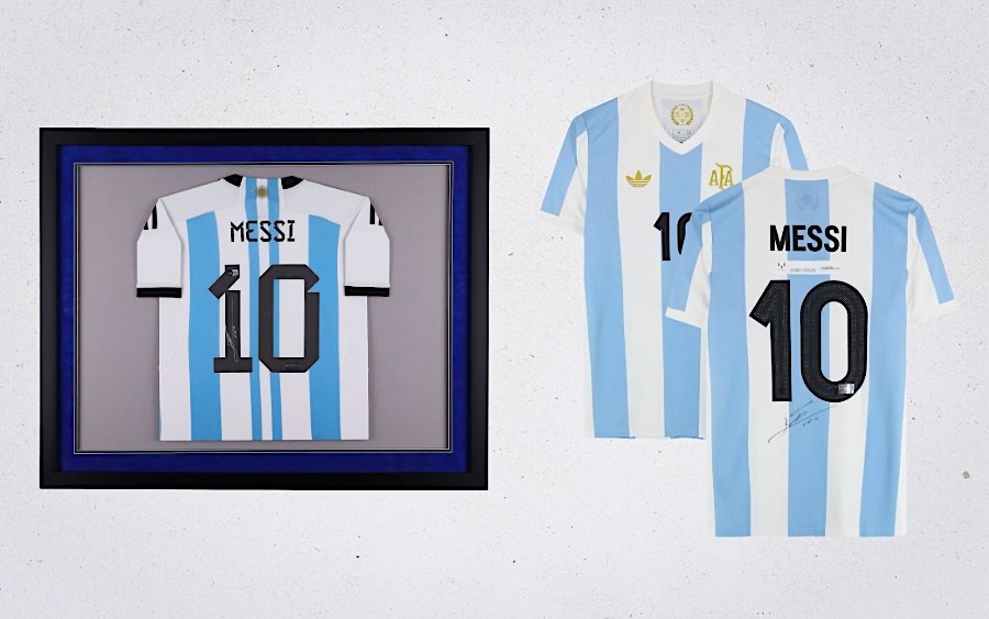 Lionel Messi Argentina Seleção Fanáticos Autêntica Camisa Home Autografada 2022-23