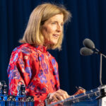 Caroline Kennedy na Biblioteca e Museu Presidencial John F. Kennedy em Boston em 31 de maio de 2026.
